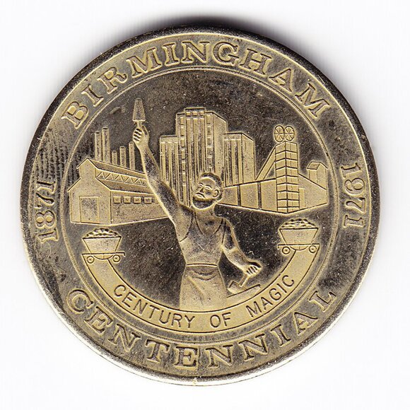 1971 Birmingham Centennial Medal (b86) - Picture 1 of 2